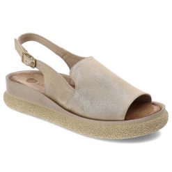 Złote Sandały Armodo Modne Obuwie Damskie. Brązowe sandały Armodo, bez wzorów, ze skóry, eleganckie, bez obcasa, bez zapięcia. Za 269.00 zł.