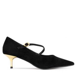 Szpilki GINO ROSSI. Czarne szpilki Gino Rossi, bez wzorów, bez obcasa, na szpilce, bez zapięcia. Za 329.99 zł.