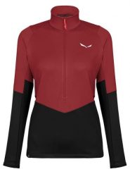 Salewa Bluza polarowa "Puez" w kolorze czarno-czerwonym rozmiar: 40. Czarne bluzy sportowe Salewa, bez wzorów, z materiału, bez kaptura. Za 179.64 zł.