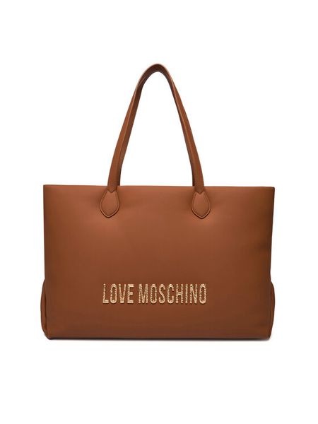 LOVE MOSCHINO Torebka JC4395PP0NKD020A Brązowy. Brązowe shopper Love Moschino, bez wzorów, ze skóry, bez dodatków. Za 599.99 zł.
