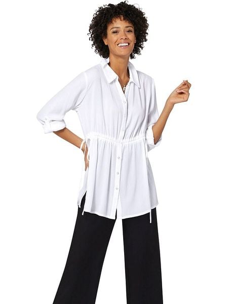 WITT WEIDEN Bluzka w kolorze białym rozmiar: 52. Białe bluzki WITT WEIDEN, bez wzorów, z wiskozy, bez kołnierzyka, bez ramiączek. Za 47.94 zł.