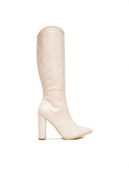 DeeZee Kozaki ZALGT610-1 Écru. Kozaki DeeZee, z materiału, bez obcasa, na słupku, bez zapięcia. Za 239.99 zł.