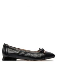 Caprice Baleriny 9-22104-42 Czarny. Czarne baleriny Caprice, bez wzorów, ze skóry, bez obcasa. Za 185.99 zł.