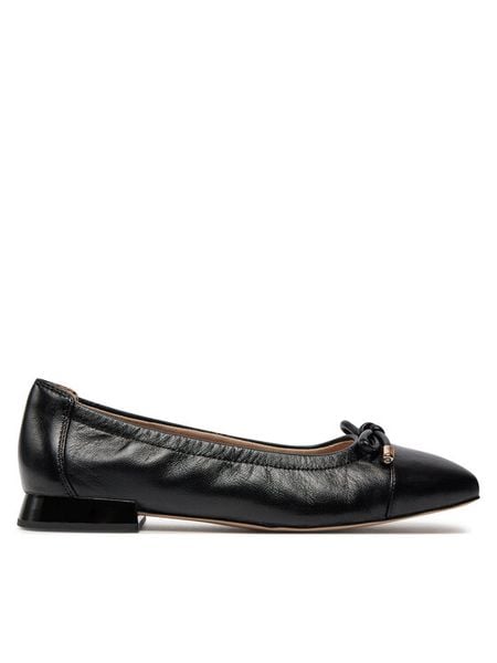 Caprice Baleriny 9-22104-42 Czarny. Czarne baleriny Caprice, bez wzorów, ze skóry, bez obcasa. Za 166.99 zł.