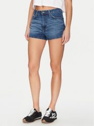 Guess Szorty jeansowe W5GD0Y D5O11 Granatowy Regular Fit. Niebieskie szorty Guess, z aplikacjami, z bawełny. Za 149.00 zł.