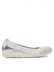 Caprice Baleriny 9-22161-42 Srebrny. Szare baleriny Caprice, bez wzorów, ze skóry, bez obcasa. Za 177.99 zł.