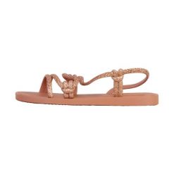 Sandały damskie Ipanema Solar Glow Sand. Czerwone sandały Ipanema, bez wzorów, z materiału, sportowe, bez obcasa, bez zapięcia. Za 94.99 zł.