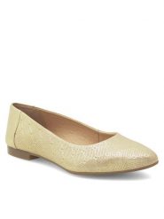 Lasocki Baleriny RST-KAJA-28 Złoty. Żółte baleriny Lasocki, bez wzorów, ze skóry, bez obcasa. Za 149.99 zł.
