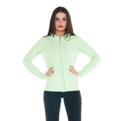 Damska podstawowa bluza z kapturem i zamkiem. Zielone bluzy LEONE 1947 APPAREL, l, bez wzorów, z tkaniny, z kapturem. W wyprzedaży za 167.70 zł.