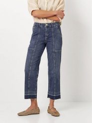 Toni Dżinsy - Wide Leg fit - w kolorze granatowym rozmiar: W42. Niebieskie jeansy Toni, bez wzorów, z podwyższonym stanem. Za 195.99 zł.