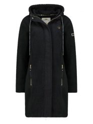 Geographical Norway Płaszcz polarowy "Tartine" w kolorze czarnym rozmiar: M. Czarne płaszcze Geographical Norway, m, bez wzorów, z polaru, bez kaptura. Za 144.24 zł.