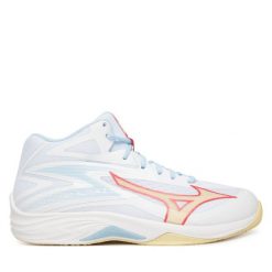Buty halowe Mizuno. Białe obuwie sportowe Mizuno, bez zapięcia. Za 439.99 zł.