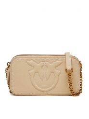 PINKO Torebka Carrie Camera Case Mini 103799 A1LF Beżowy. Brązowe listonoszki Pinko, bez wzorów, ze skóry, bez dodatków. Za 899.99 zł.