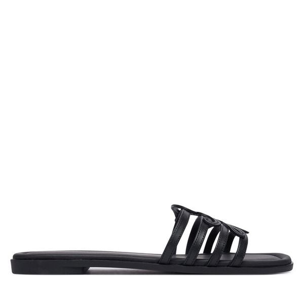 Klapki Tommy Hilfiger. Czarne klapki TOMMY HILFIGER, bez wzorów, bez obcasa. Za 409.99 zł.
