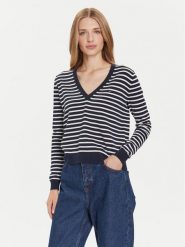 Tommy Jeans Sweter Essential DW0DW19888 Granatowy Regular Fit. Niebieskie swetry Tommy Jeans, s, bez wzorów, z bawełny, bez ramiączek. Za 389.99 zł.