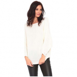 La Belle Parisienne Sweter Damski Caroline S Biały. Swetry marki La Belle Parisienne. W wyprzedaży za 117.00 zł.