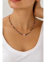 Pierres delicates Pozłacany naszyjnik z turmalinami - dł. 45 cm rozmiar: onesize. Białe naszyjniki Pierres delicates, z perłą, pozłacane. Za 69.95 zł.