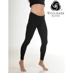 Bielizna termoaktywna Woolona Merino - legginsy damskie. Czarna bielizna sportowa WOOLONA, l, bez wzorów. W wyprzedaży za 171.00 zł.
