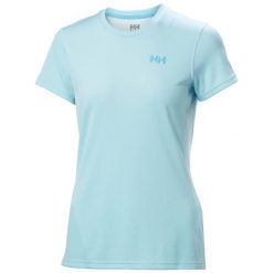 T-shirt damski Helly Hansen Lifa Active Solen. Niebieskie t-shirty Helly Hansen, bez wzorów, z tkaniny, bez kołnierzyka, bez ramiączek. Za 256.00 zł.