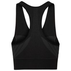 Top sportowy damski Seamless Medium. Czarne bielizna sportowa Odlo, bez wzorów. Za 219.99 zł.