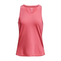 Tank top do biegania damski Under Armour Iso-Chill Laser Tank. Czerwone topy Under Armour, m, bez wzorów, bez kołnierzyka, bez ramiączek. Za 129.99 zł.