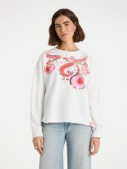 LIEBLINGSSTÜCK Bluza "Glam" w kolorze biało-jasnoróżowym rozmiar: XXL. Białe bluzy LIEBLINGSSTÜCK, xxl, bez wzorów, bez kaptura. Za 271.03 zł.