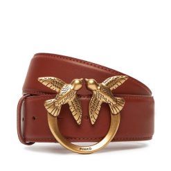 Pasek PINKO. Brązowe paski Pinko, bez wzorów. Za 395.99 zł.
