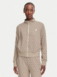 Guess Bluza V6YQ28 K5183 Beżowy Regular Fit. Brązowe bluzy Guess, l, z aplikacjami, z syntetyku, bez kaptura. Za 474.99 zł.
