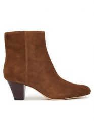 LAUREN RALPH LAUREN Botki 802P15713002 Brązowy. Brązowe botki Lauren Ralph Lauren, bez wzorów, ze skóry, bez obcasa, na słupku, bez zapięcia. Za 1,199.00 zł.
