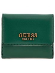 Guess Portfel w kolorze zielonym - 10 x 9 x 4 cm rozmiar: onesize. Zielone portfele Guess, z aplikacjami, z materiału. Za 167.28 zł.