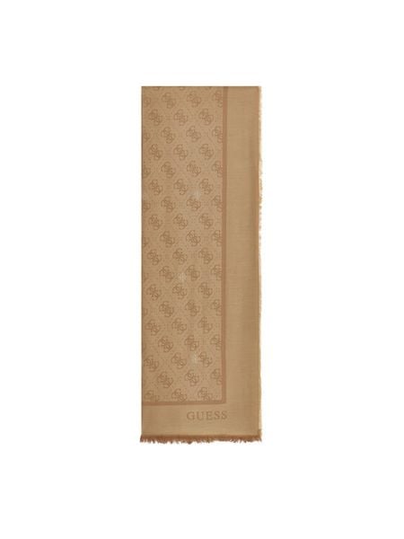 Guess Szal AW5529 VIS03 Beżowy. Brązowe rękawiczki Guess, z aplikacjami, z wiskozy. Za 234.99 zł.