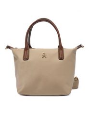 Tommy Hilfiger Torebka Popette Mini Tote AW0AW17709 Brązowy. Brązowe torebki klasyczne TOMMY HILFIGER, bez wzorów, z materiału, bez dodatków. Za 309.99 zł.