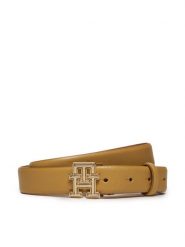Tommy Hilfiger Pasek Damski Th Logo Bombe 2.5 AW0AW16028 Brązowy. Brązowe paski TOMMY HILFIGER, bez wzorów, ze skóry. Za 139.99 zł.