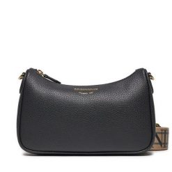 Torebka Emporio Armani. Czarne listonoszki Emporio Armani, bez wzorów, bez dodatków. Za 489.99 zł.