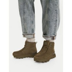 Trzewiki G-Star. Brązowe botki G-Star, bez wzorów, bez obcasa, na płaskiej podeszwie, bez zapięcia. Za 329.99 zł.
