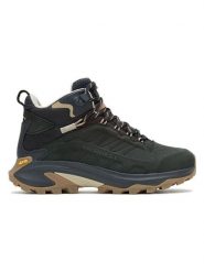 Merrell Skórzane buty trekkingowe "Moab Speed 2 Mid" w kolorze granatowo-czarnym rozmiar: 37. Czarne trekkingi Merrell, outdoorowe. Za 368.64 zł.