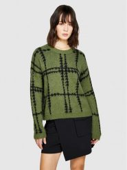 Sisley Sweter 1026L103P Zielony Boxy Fit. Zielone swetry Sisley, l, bez wzorów, z syntetyku, bez ramiączek. Za 329.99 zł.