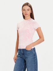 Tommy Jeans T-Shirt DW0DW21531 Różowy Slim Fit. Czerwone t-shirty Tommy Jeans, xl, bez wzorów, z bawełny, bez kołnierzyka, bez ramiączek. Za 169.99 zł.
