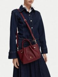 Beverly Hills Polo Club Torebka EO-BHPC-C-015-10 Bordowy. Czerwone torebki klasyczne Beverly Hills Polo Club, bez wzorów, ze skóry, bez dodatków. Za 249.99 zł.