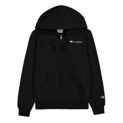 Bluza Damska Z Pełnym Zamkiem Błyskawicznym Z Markowym Rękawem. Czarne bluzy Champion, bez wzorów, bez kaptura. Za 347.99 zł.