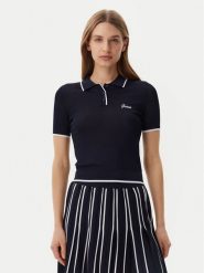 Guess Polo V5GP00Z3D60 Granatowy Slim Fit. Niebieskie koszulki polo Guess, xl, z aplikacjami, z wiskozy, bez kołnierzyka, bez ramiączek. Za 249.99 zł.