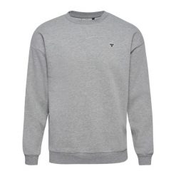 Luźna bluza z okrągłym dekoltem Hummel Bee. Szare bluzy Hummel, na wiosnę, s, z aplikacjami, z bawełny, bez kaptura. Za 221.95 zł.
