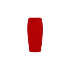 CZERWONA SPÓDNICA OŁÓWKOWA BASIC. Czerwone spódnice Bien fashion, m, bez wzorów, z gumy, eleganckie, midi, dopasowane. Za 79.00 zł.