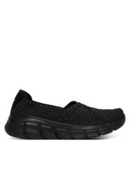 Skechers Baleriny Bobs B Flex 117323/BBK Czarny. Czarne baleriny Skechers, bez wzorów, z materiału, bez obcasa. Za 249.99 zł.