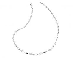 Naszyjnik z białego złota z diamentami - 45 cm, - 0,10 ct - próba 750. Białe naszyjniki Apart, z diamentem, złote. W wyprzedaży za 8,393.00 zł.