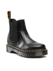 Dr. Martens Sztyblety 2976 Bex 26205001 Czarny. Czarne botki Dr. Martens, bez wzorów, ze skóry, bez obcasa, na płaskiej podeszwie, bez zapięcia. Za 908.99 zł.