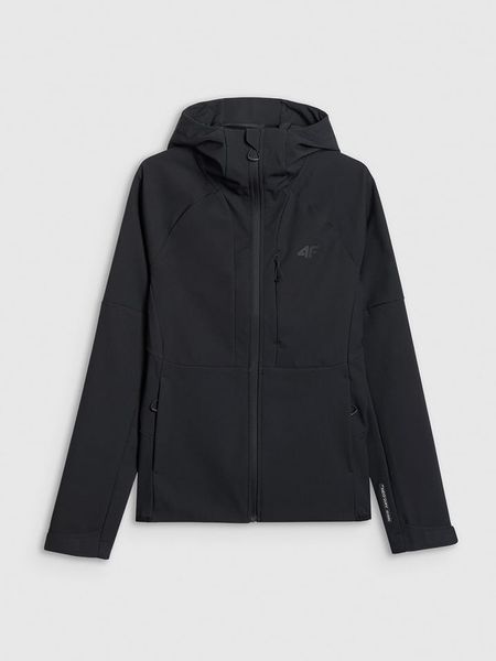 4F Kurtka softshellowa w kolorze czarnym rozmiar: XS. Czarne kurtki sportowe 4f, m, bez wzorów, bez kaptura, outdoorowe. Za 219.60 zł.