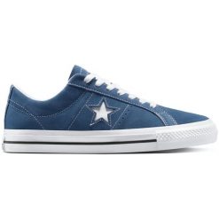 Buty sportowe Converse One Star Pro. Niebieskie obuwie sportowe Converse, z zamszu, bez zapięcia, na fitness i siłownię. Za 590.00 zł.