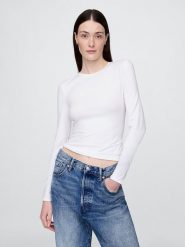 GAP Koszulka w kolorze białym rozmiar: XXL. Białe bluzki GAP, xxl, bez wzorów, bez kołnierzyka, bez ramiączek. Za 48.05 zł.