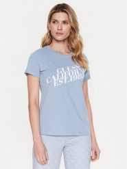 Guess T-Shirt Aurelia W3RI26 JA914 Niebieski Regular Fit. Niebieskie t-shirty Guess, m, z aplikacjami, z bawełny, bez kołnierzyka, bez ramiączek. Za 99.99 zł.